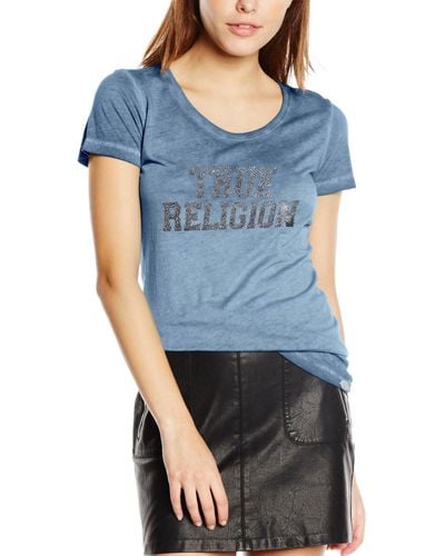 True Religion Crew T-Shirt - Blau