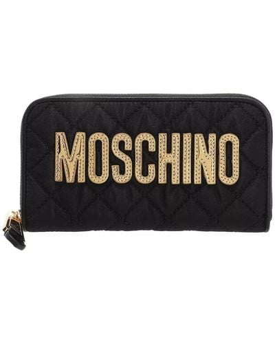 Moschino Portemonnaie mit Zip-Around-Reißverschlu - Schwarz
