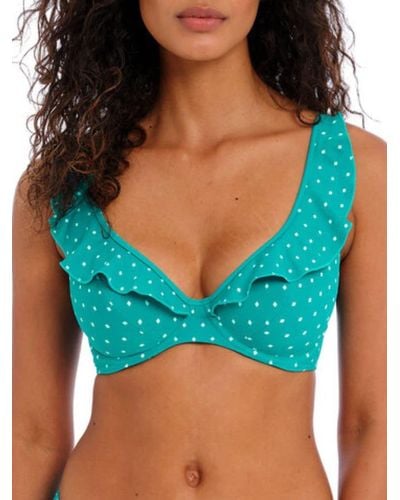 Freya Jewel Cove High Apex Underwire Bikini Top With J Hook - Blue