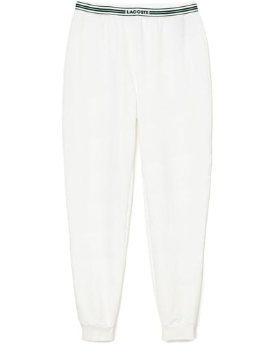 Lacoste 3F1506 Pantalon de Pyjama - Blanc