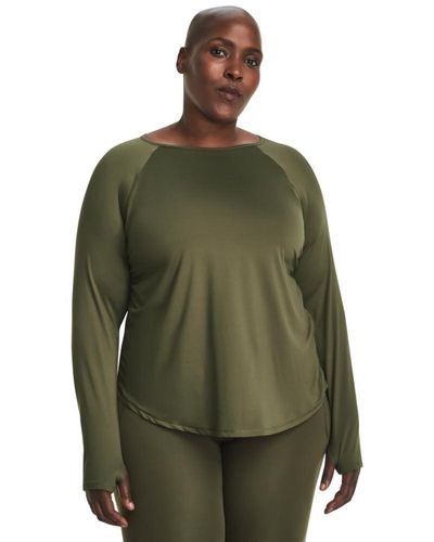 Under Armour Motion Long Sleeve Longline Crew, - Green