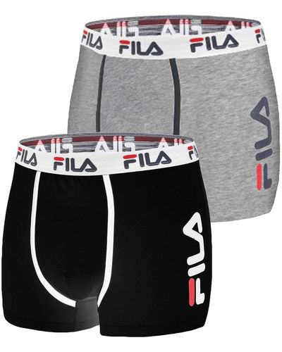 Fila Boxers coton Uni FU5040 Lot de 2 - Multicolore