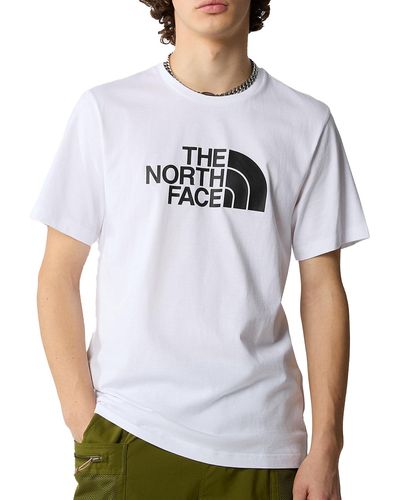 The North Face NF0A87N5FN41 M S/S Easy Tee T-Shirt Uomo TNF White Taglia XS - Grigio