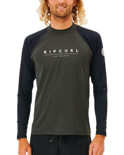 Rip Curl Shockwaves Relaxed Fit Langarm UV-T-Shirt - Grün