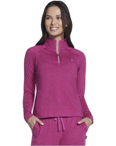 Skechers Skech-knits Ultra Go 1/4 Zip T-shirt - Purple