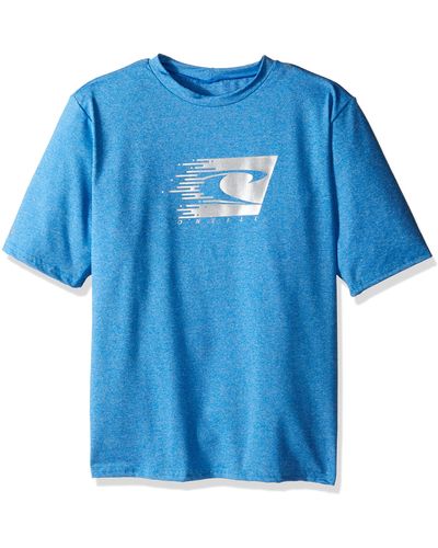O'neill Sportswear Youth Hybrid UPF 50+ Short Sleeve Sun Shirt - Blu