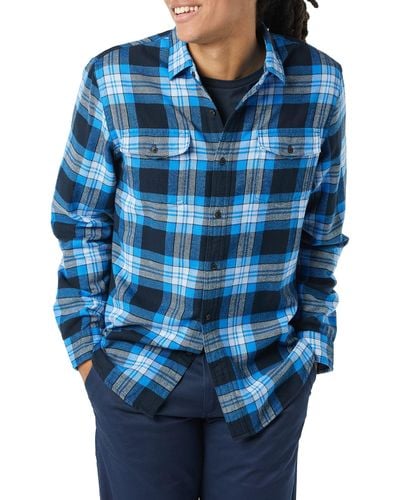 Amazon Essentials Slim-fit Long-sleeve Two-pocket Flannel Shirt-discontinued Colors - Blue