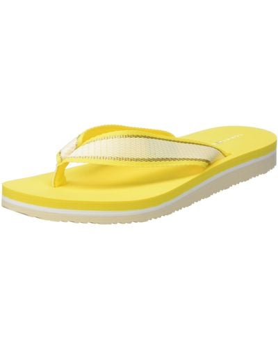 Tommy Hilfiger Flip-flops Webbing Pool Slides - Yellow