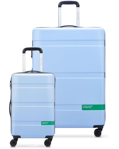 Benetton Now Hardside Luggage With Spinner Wheels - Blue