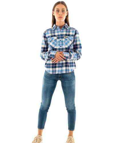 Superdry Lumberjack Flannel Shirt T - Blue