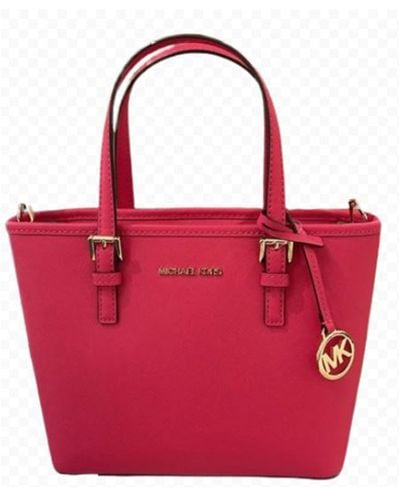 Michael Kors Xs Carry All Jet Set Travel S Tote - Red