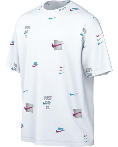 Nike T-Shirt da Uomo Max90 12Mo Bianco Taglia L Codice DZ2991-100 - Blu