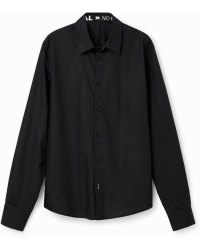Desigual Basic Shirt With Contrasting Details - Black
