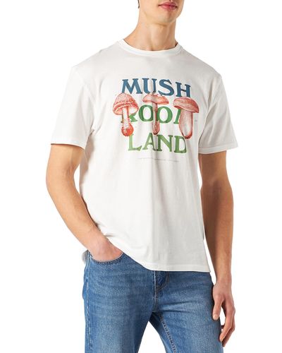 Springfield Camiseta de ga Corta Mushroom - Blanco