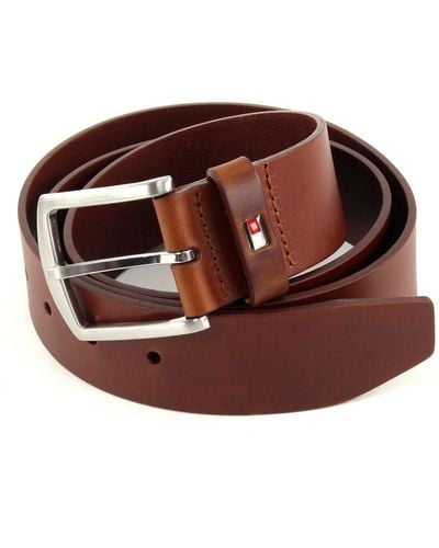 Tommy Hilfiger Ceinture New Denton Belt 4.0 Ceinture Cuir - Marron