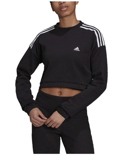 adidas Crop Crew W Hoodie - Blue