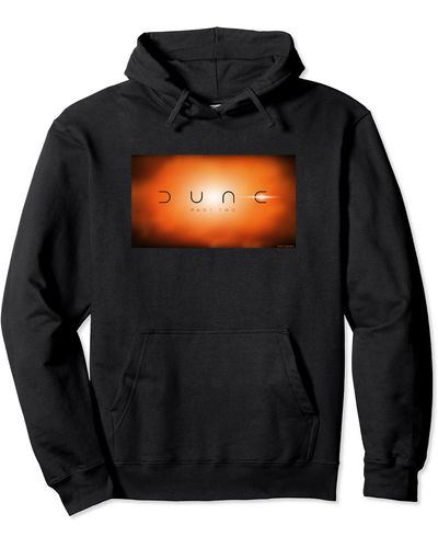 Dune Part Two Epic Classic Logo Big Red Eclipse Chest Poster Pullover Hoodie - Black