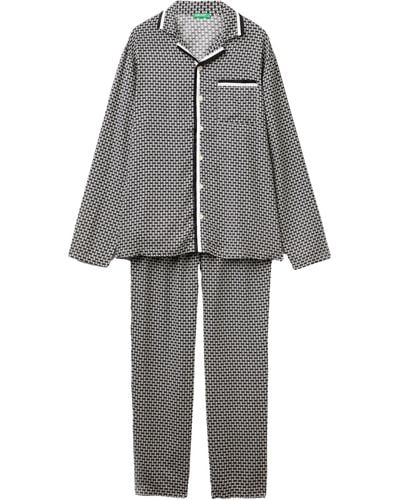 Benetton Pig(shirt+pant) 41hh4p007 Pyjama Set - Grey