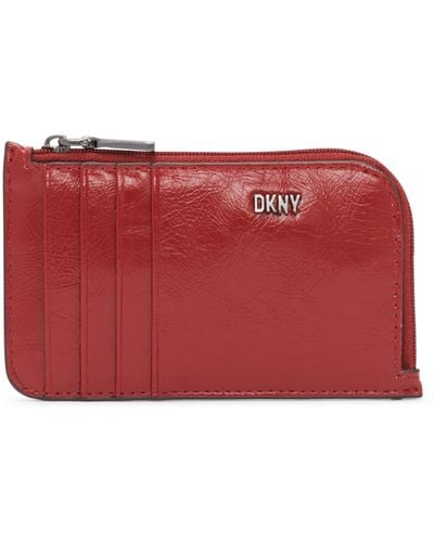DKNY Lumen Zip Cardcase - Red