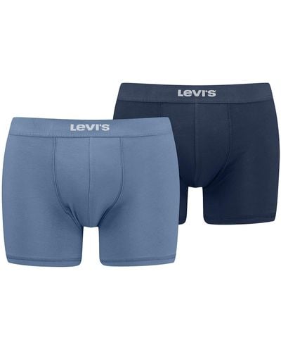 Levi's Monochromatic Boxer 2er Pack - Blau