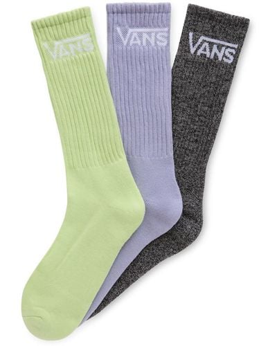 Vans Off The Wall Classic Crew 3 Pack Socks - Blue