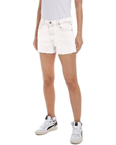 Replay Wb685 Jeans-Shorts - Weiß