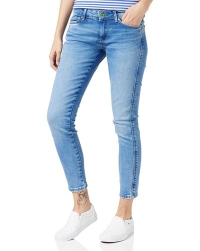 Pepe Jeans Pixie Stitch Jeans Mujer - Azul