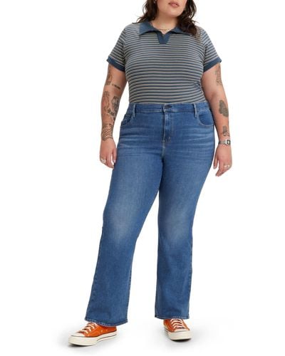 Levi's Plus Size 726 High Rise Flare Jeans - Blue