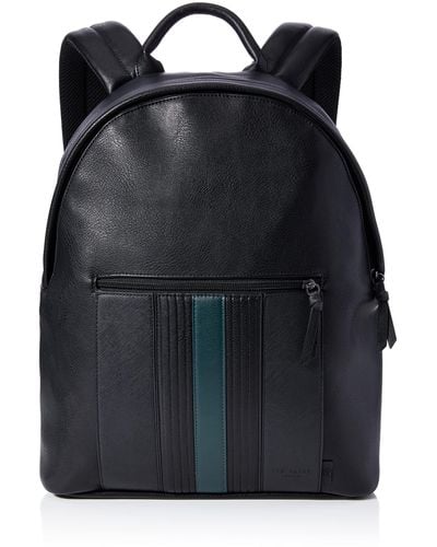 Ted Baker Esentle-striped Pu Backpack - Black