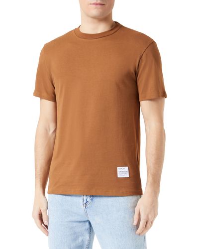 Replay T-Shirt Kurzarm aus Baumwolle - Blau
