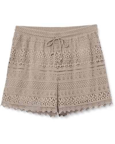 Vero Moda Vmhoney Lace WVN Shorts - Natur