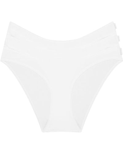 Calvin Klein Bikini Shape Briefs Stretch Cotton Pack Of 3 - White