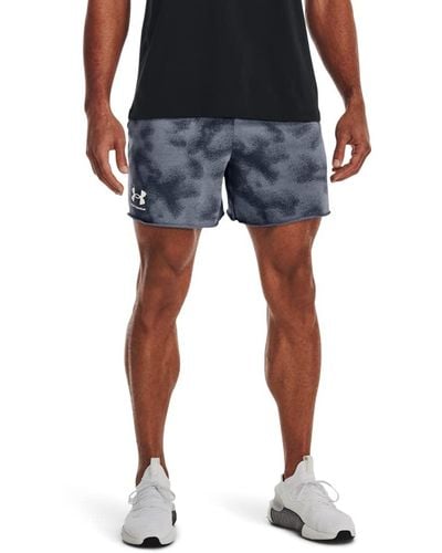 Under Armour UA Rival Terry 6 in Short Pantaloncini - Blu