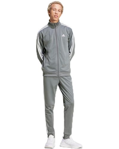 adidas Sportswear Basic 3S Tricot Tracksuit Trainingsanzug - Grau