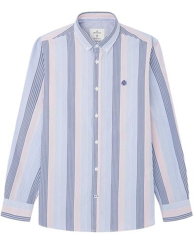 Springfield SPRINGFILED Camisa polera rayas lavada - Azul