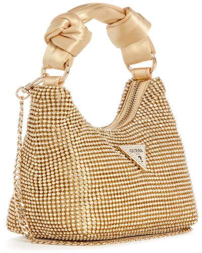 Guess Sac lua mini hobo avec strass RG920573 gold - Blanc