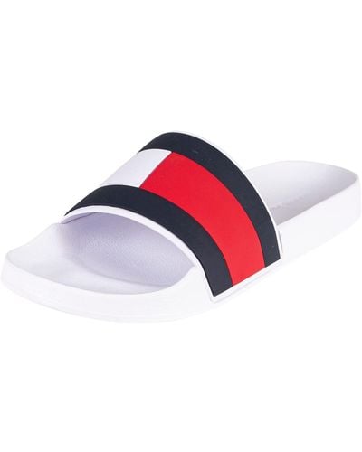 Tommy Hilfiger Rubber Th Flag Pool Slide Sandals - Red