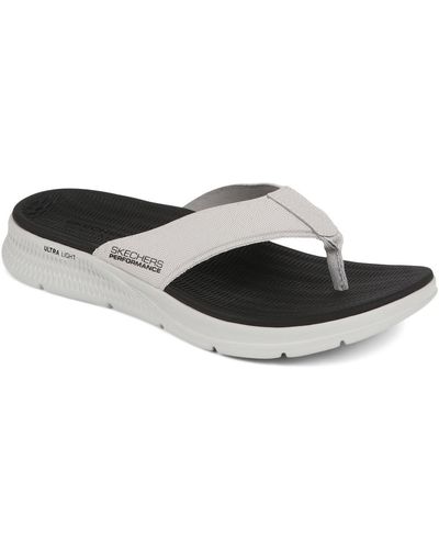 Skechers Go Consistent Flip Flop-Athletic Beach Shower Shoe Slipper Thong Sandals - Schwarz