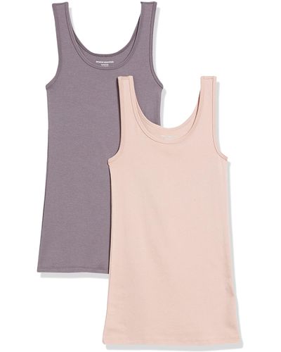 Amazon Essentials 2-pack Slim-fit Tank T-shirt - Pink