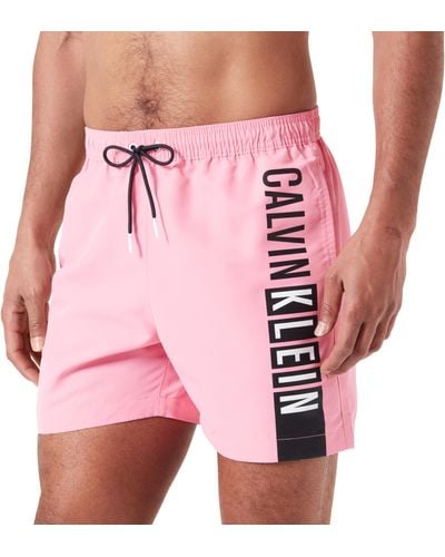 Calvin Klein Badehose Medium Drawstring Mittellang - Pink