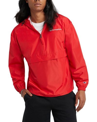 Champion Mens Stadium Packable Jacket - Red