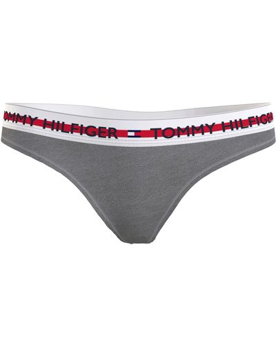 Tommy Hilfiger Mujer String Tanga - Gris