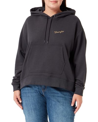 Wrangler Regular Hoodie Hooded Sweatshirt - Black