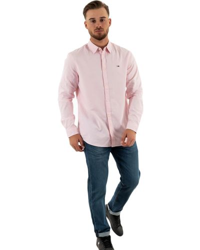 Tommy Hilfiger Tommy Jeans Chemise Classic Oxford Shirt ches Longues - Rose