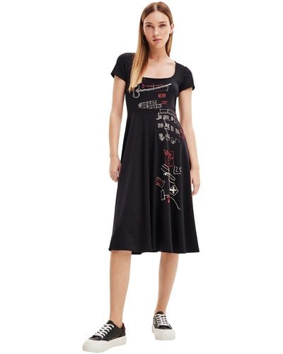 Desigual Short Arty Dress - Black