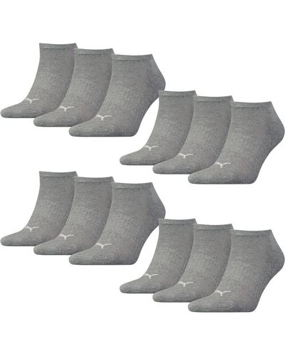 PUMA Cushioned Sneaker Socks 12er Pack - Grau