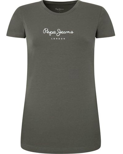 Pepe Jeans Vrouwen Nieuw Virginia Ss N T-shirt - Groen