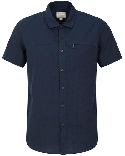 Mountain Warehouse Shirt à ches Courtes Coconut pour - 100% - Bleu