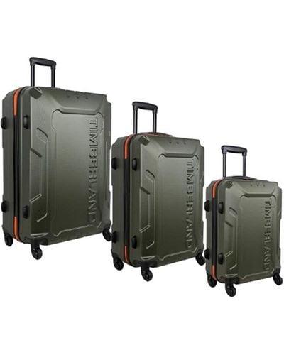 Timberland 3 Piece Hardside Spinner Luggage Set - Green