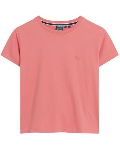 Superdry Essential Logo Fitted T Shirt - Pink